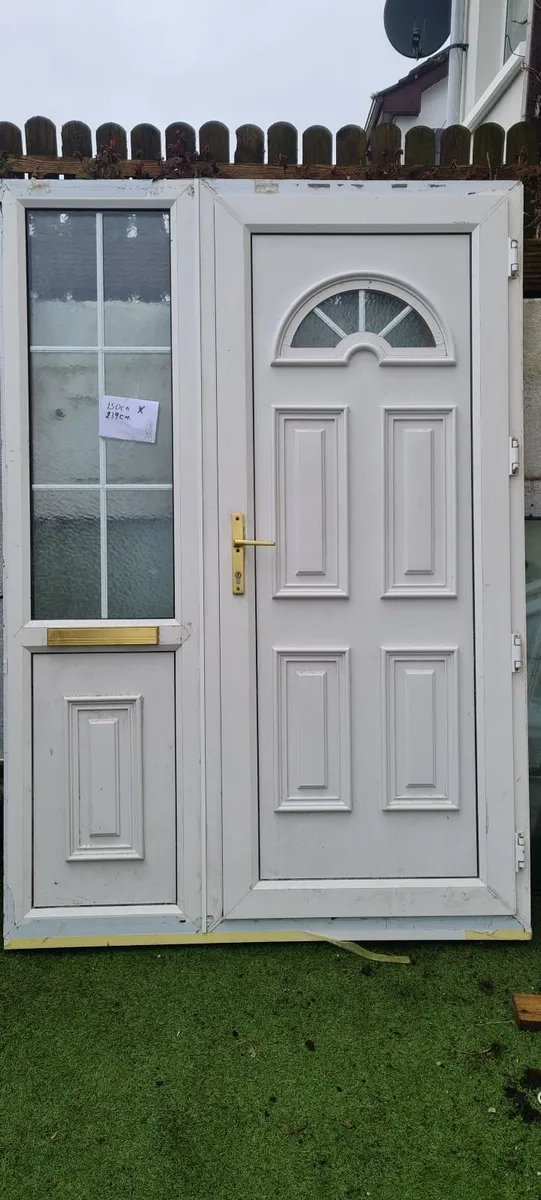 PVC Front door with side panel 150cm X 219cm