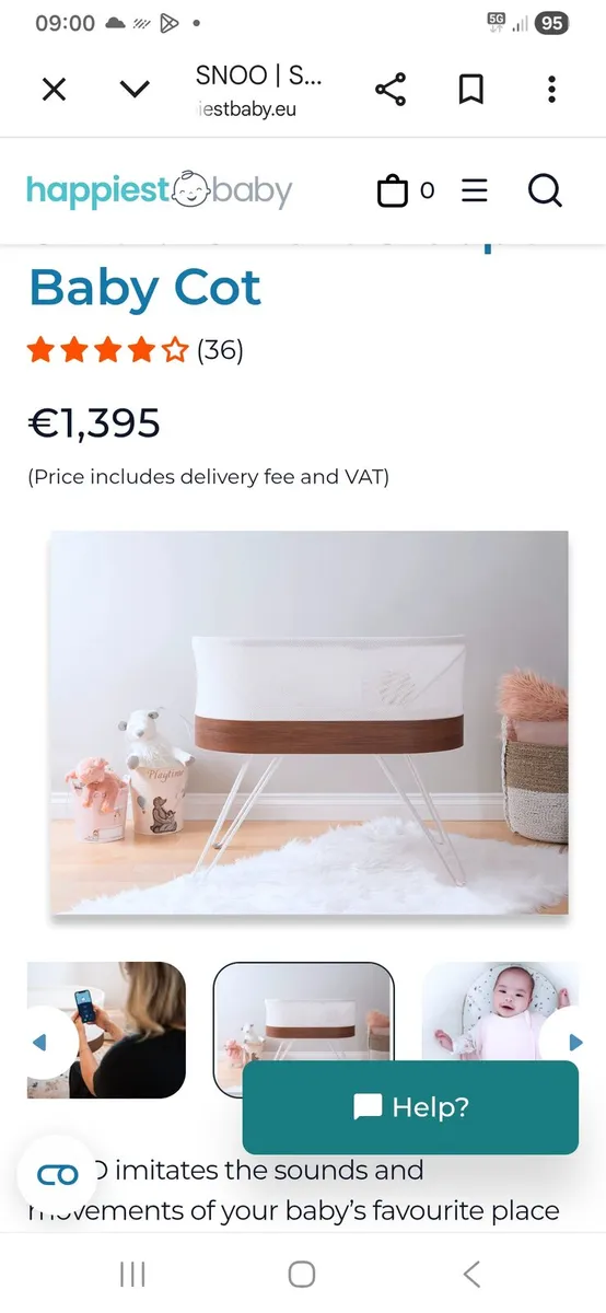 Snoo Smart Sleeper Baby cot - Image 1