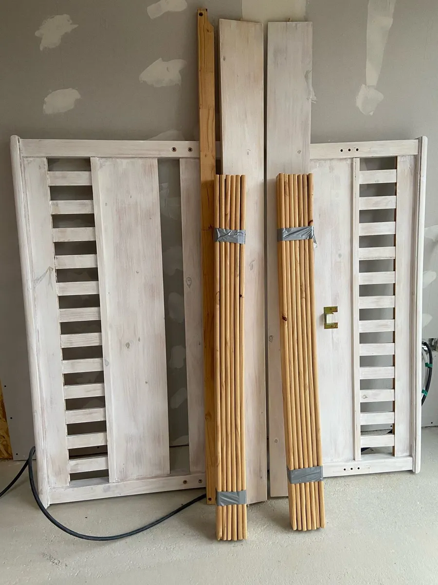 Pine Double bed Frame and Mattress - Image 4