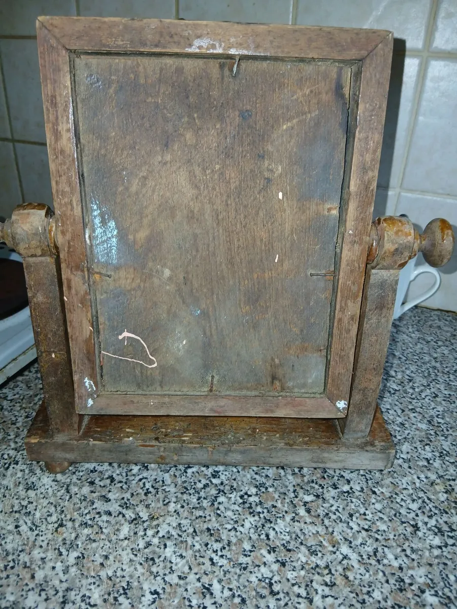 Vintage 1900 to 1940s titling shaving mirror - Image 2