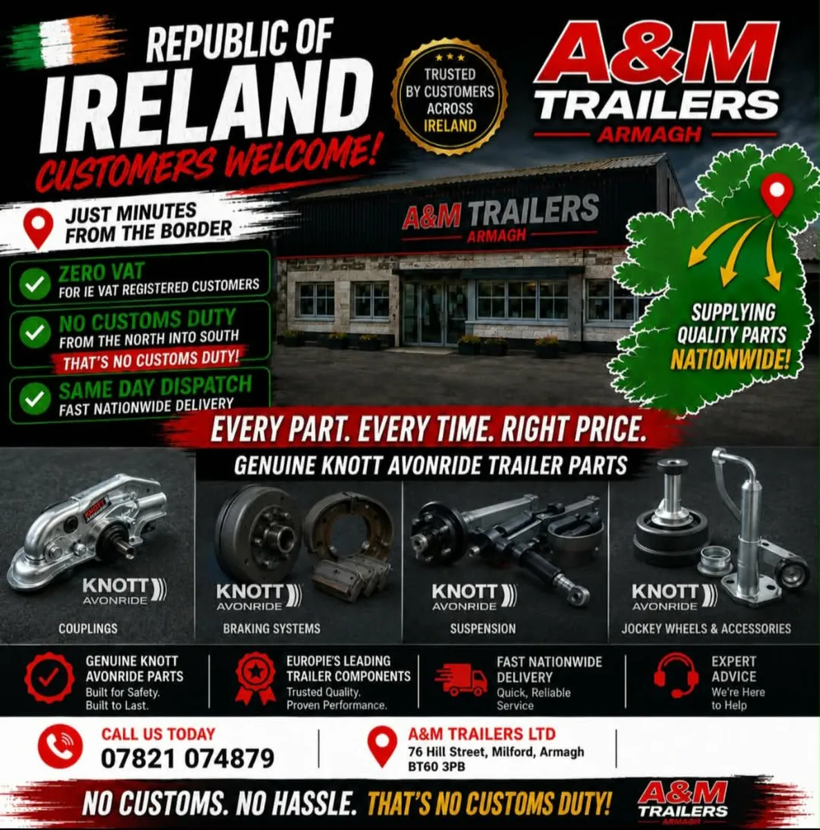 Trailer parts wheels tyres etc - Image 1
