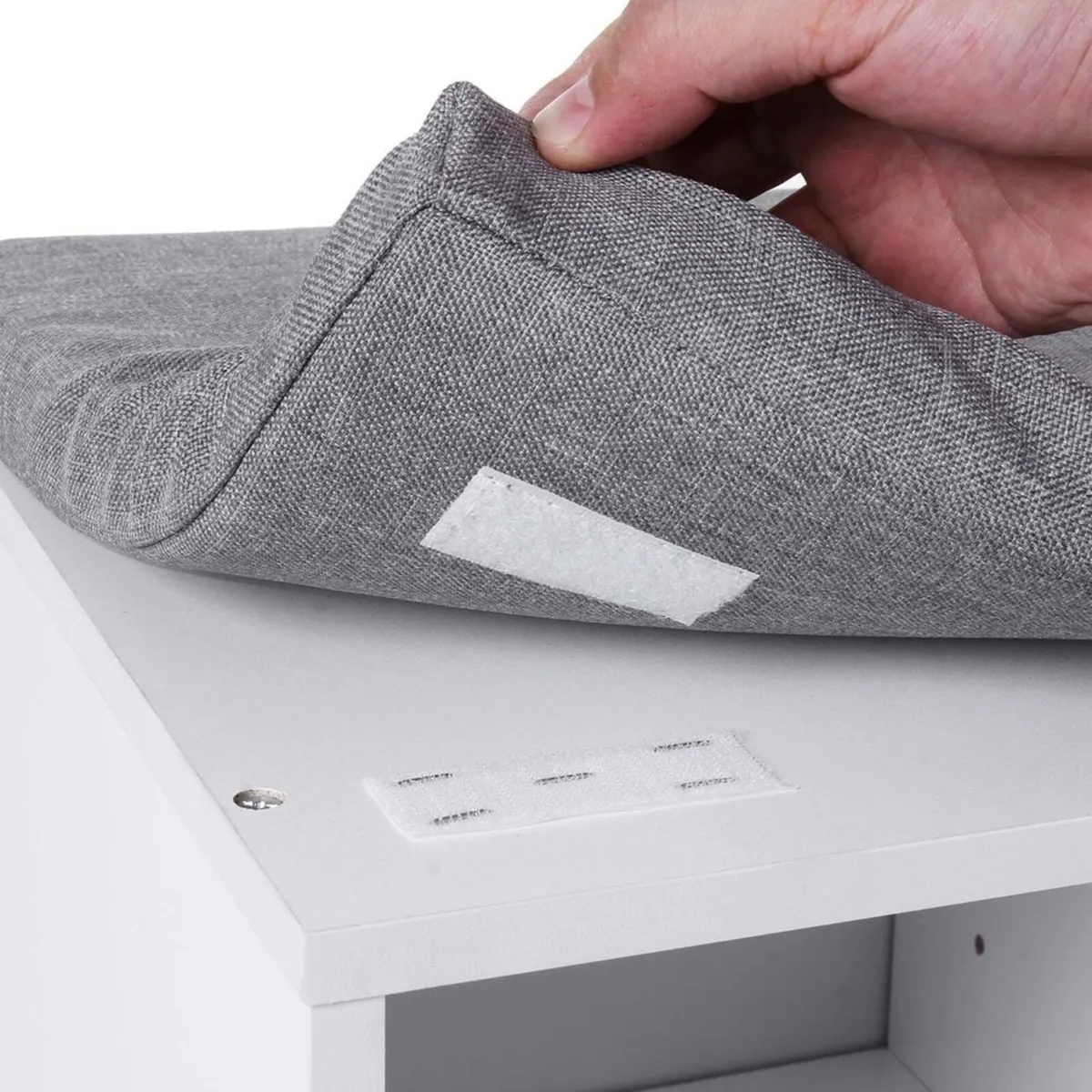 Shoe Storage Bench with Cushion 10 Compartments - Image 3