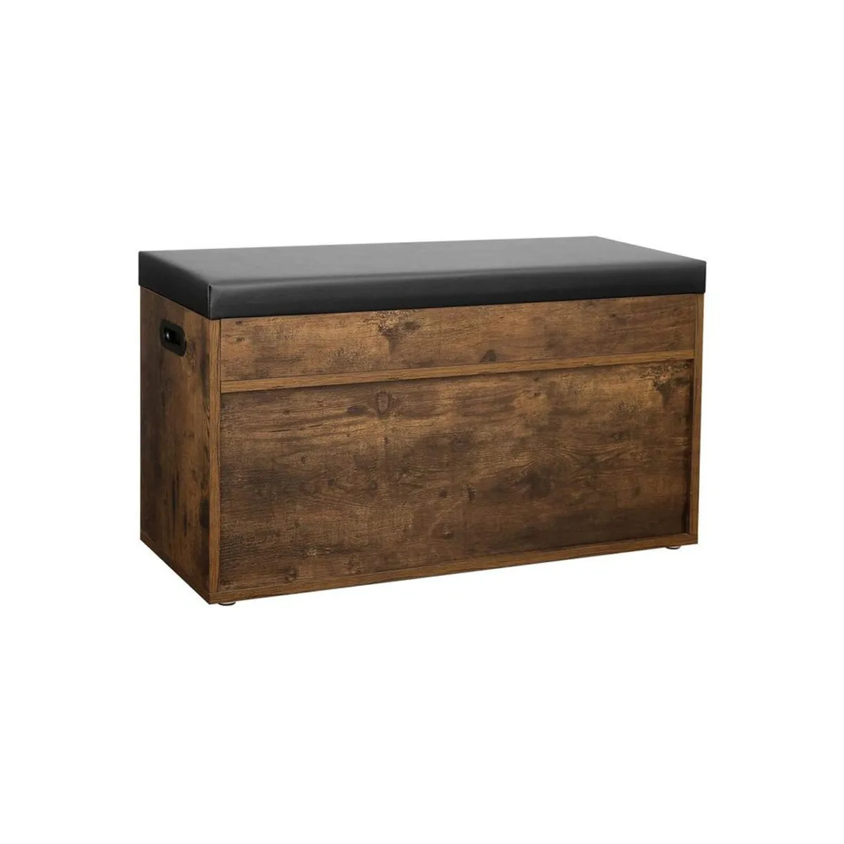 White or Vintage Brown  Padded Shoe Bench - Image 4