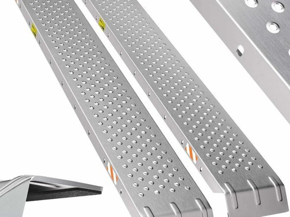 Set Of 2 400 kg Loading Ramp Galvanised Steel Ramp - Image 1