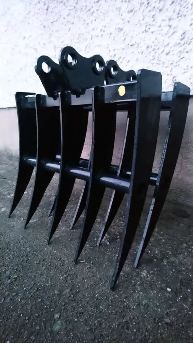MIVA MINI DIGGER RAKE 25mm pins - Image 2