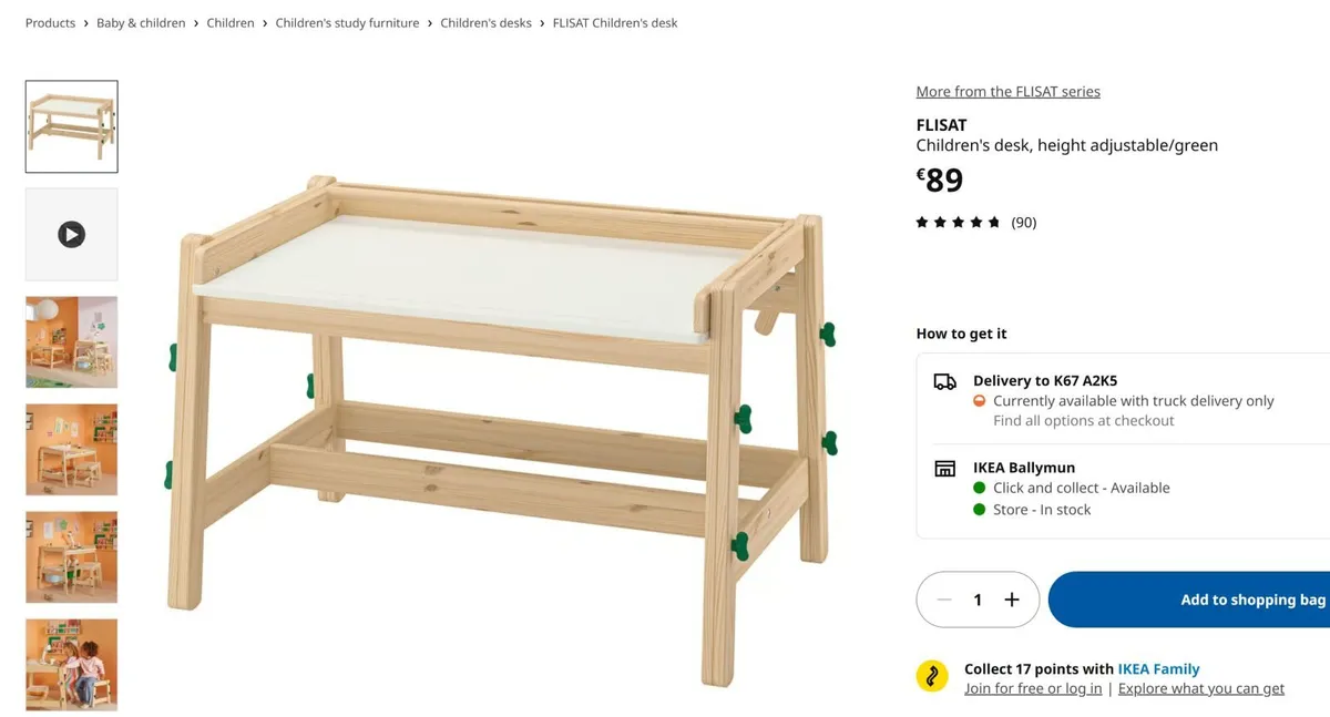 IKEA FLISAT children’s desk and chair, adjustable - Image 4