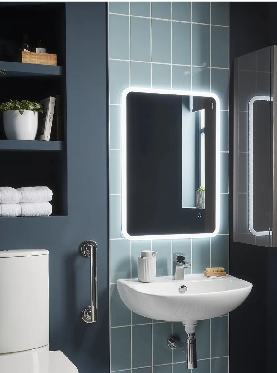 Rectangular Wall-mounted Bathroom Illuminated mirr - Image 3