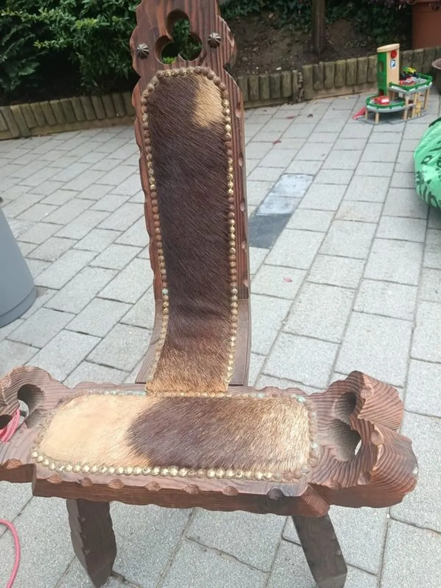 Rare Irish Folk Birthing Chair - Image 1