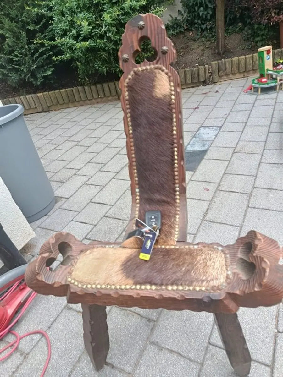 Rare Irish Folk Birthing Chair - Image 2