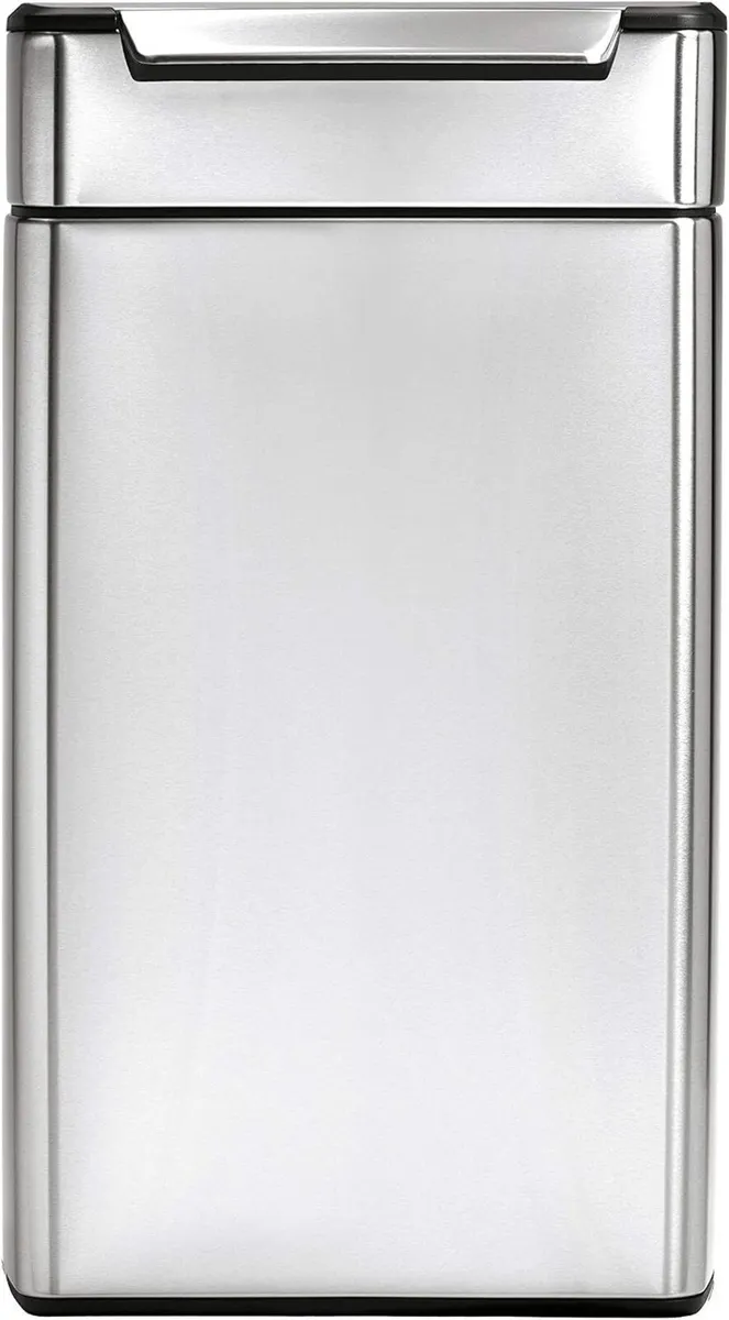 40L Rectangular Touch-Bar Kitchen Bin - Image 2
