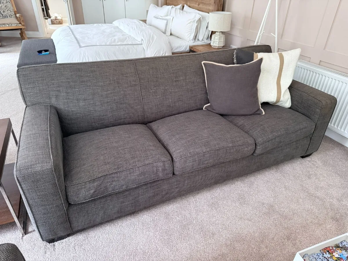 Crate & Barrel Grey Sofa and Sofa Bed - Image 4