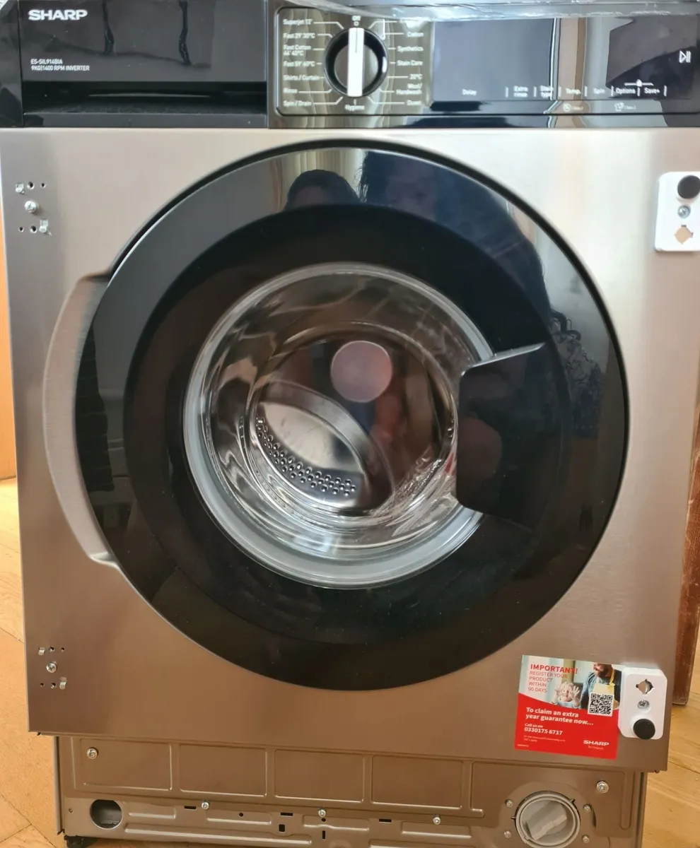 SHARP - SHARP ES‑SIL914B Integrated 9 kg 1400 Spin - Image 1