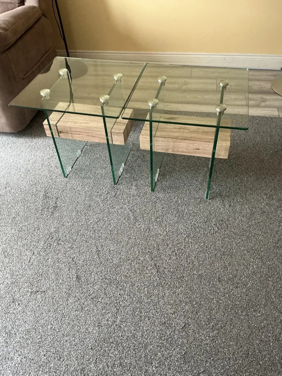 Glass Side/Coffee Tables - Image 2