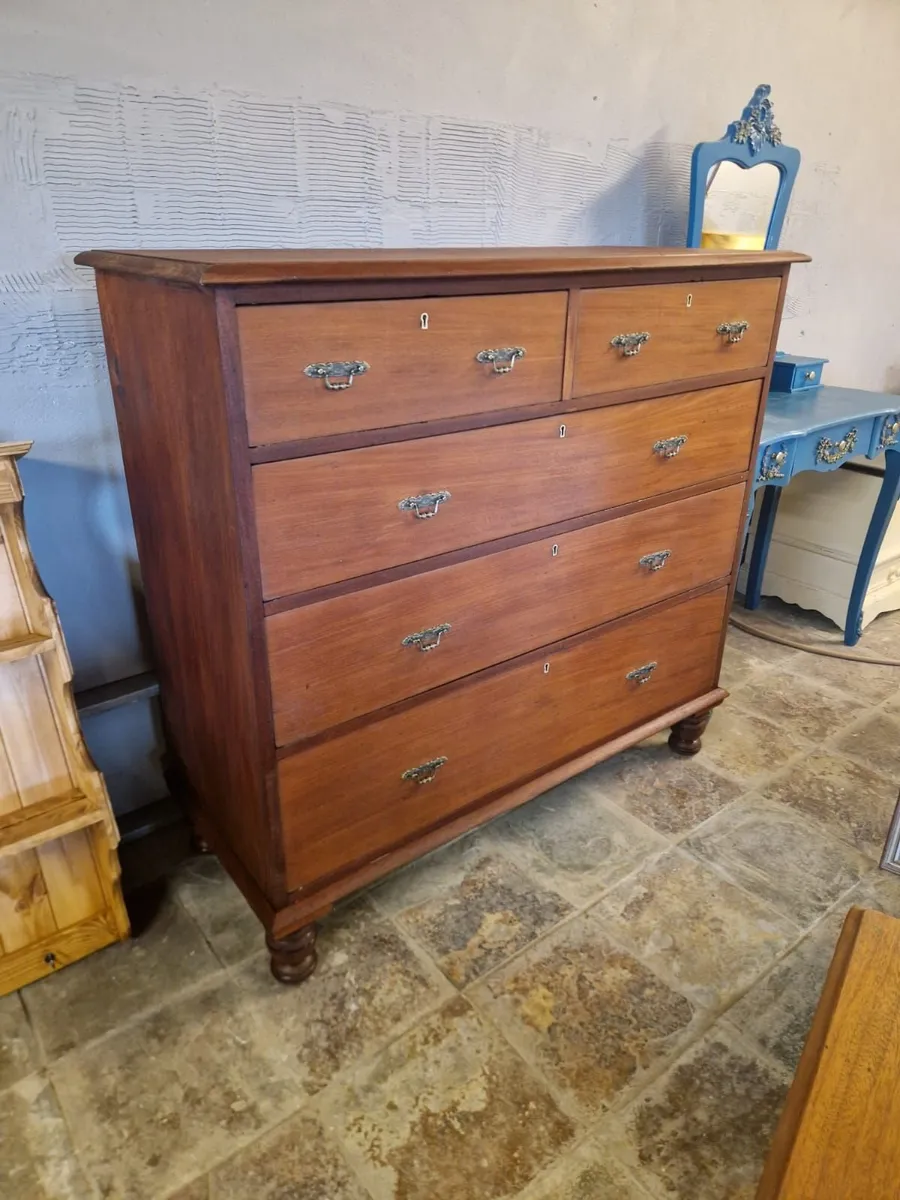 Large victorian mahogany chest of drawers - Image 2