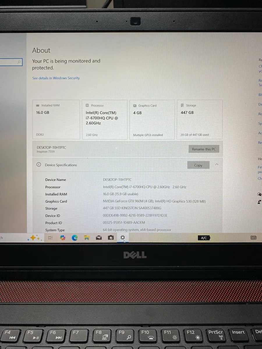 Dell i7 | 16gb | 480ssd | 4gb graphics - Image 4