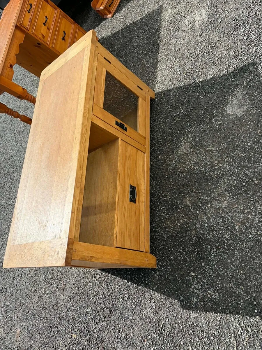 oak tv unit side board - Image 4