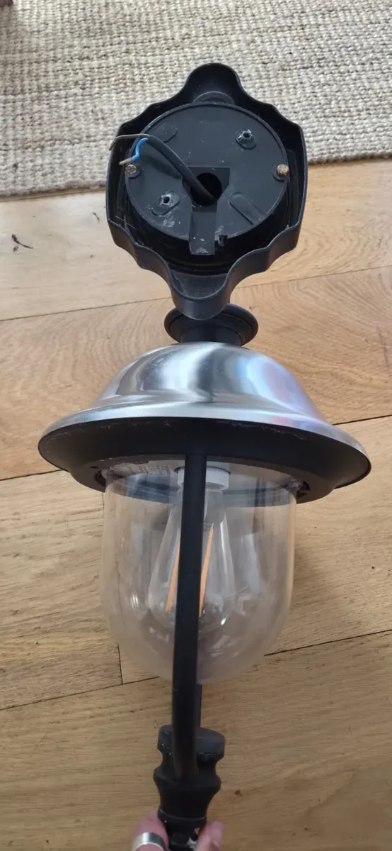 Black Metal Outdoor Lamp - Image 4