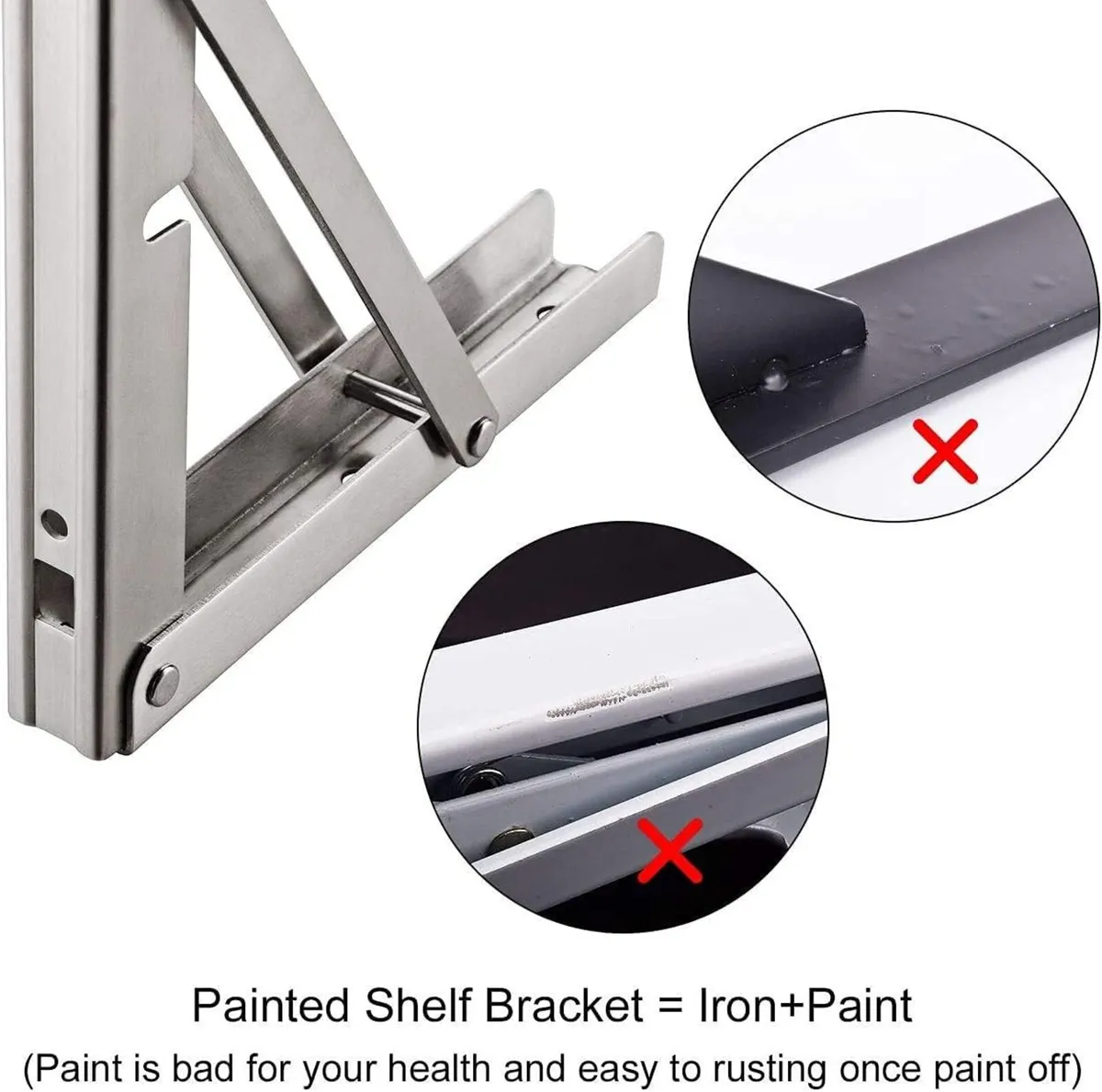 Heavy Duty, Wall Mounted, Large, Foldable, Bracket - Image 2