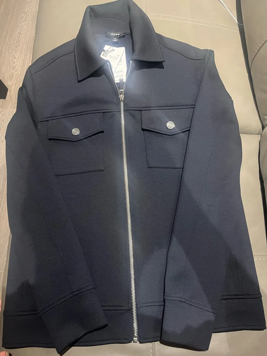 Reiss Medina Premium Interlock Zip Overshirt - Image 3