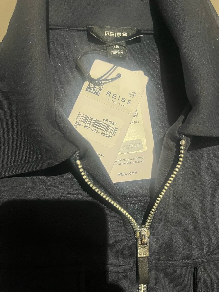 Reiss Medina Premium Interlock Zip Overshirt - Image 4
