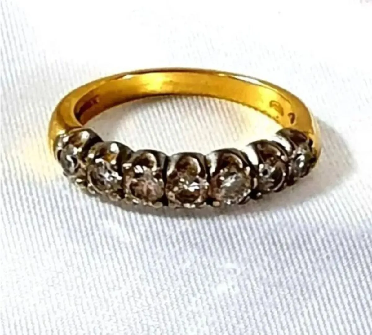 Victorian 18ct Gold Diamond Ring - Image 1