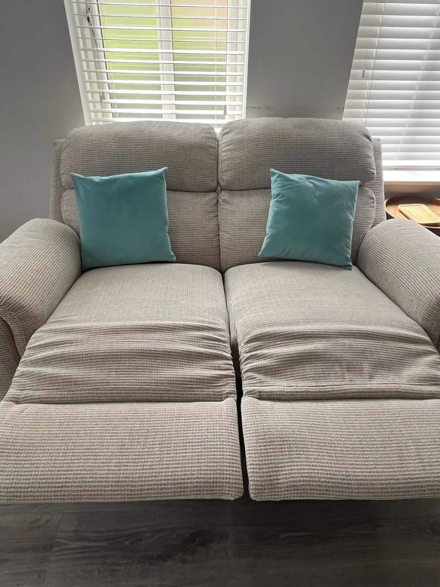 Recliner sofa with receipt - Image 1