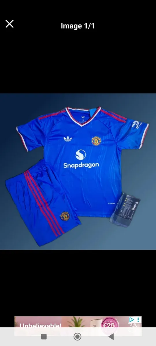 MAN UTD 26/27 (AWAY) KIDS KIT , 10/11 , 12/13 YRS