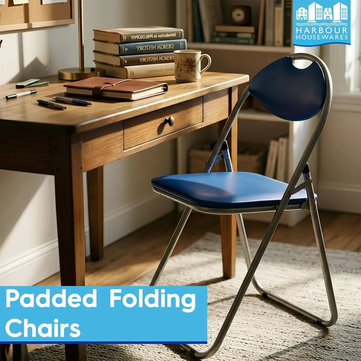 Padded Folding Chair Metal Frame Seat - Image 4