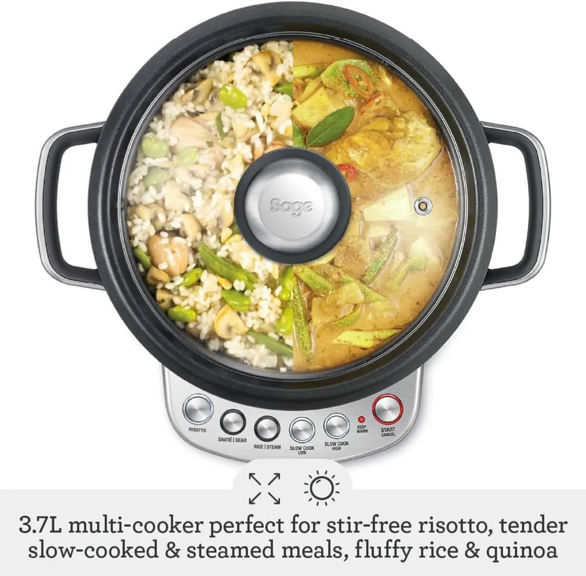 Risotto Plus Multi Cooker with Stir Brushed - Image 2