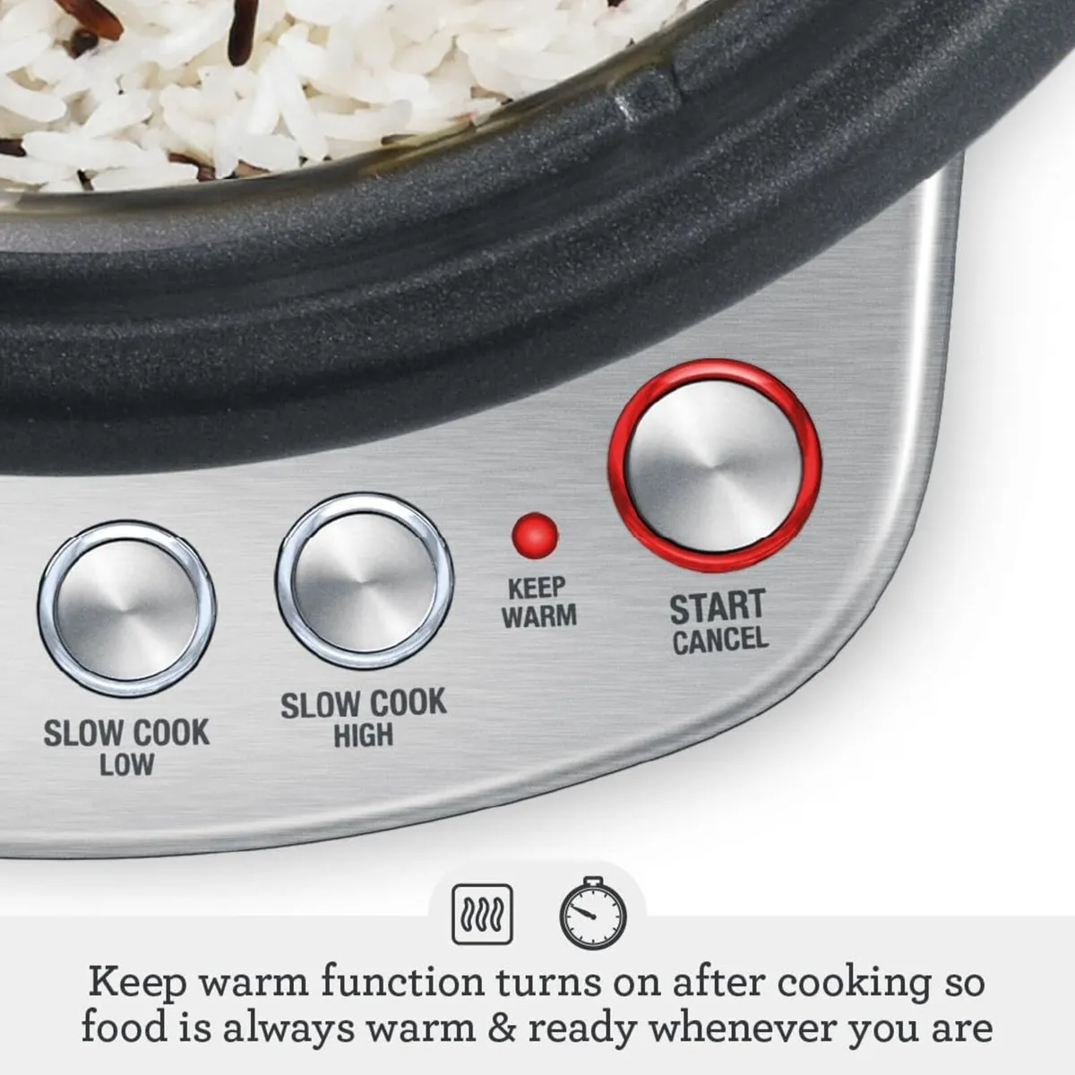 Risotto Plus Multi Cooker with Stir Brushed - Image 4