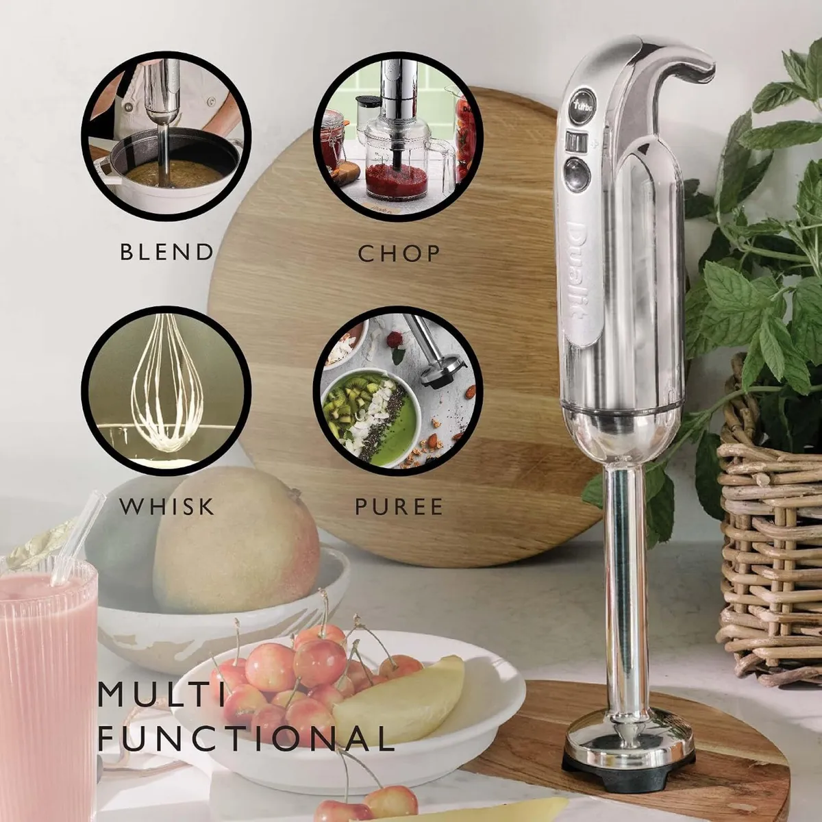 Hand Blender Set Handheld Stick with Chopping Bowl - Image 3