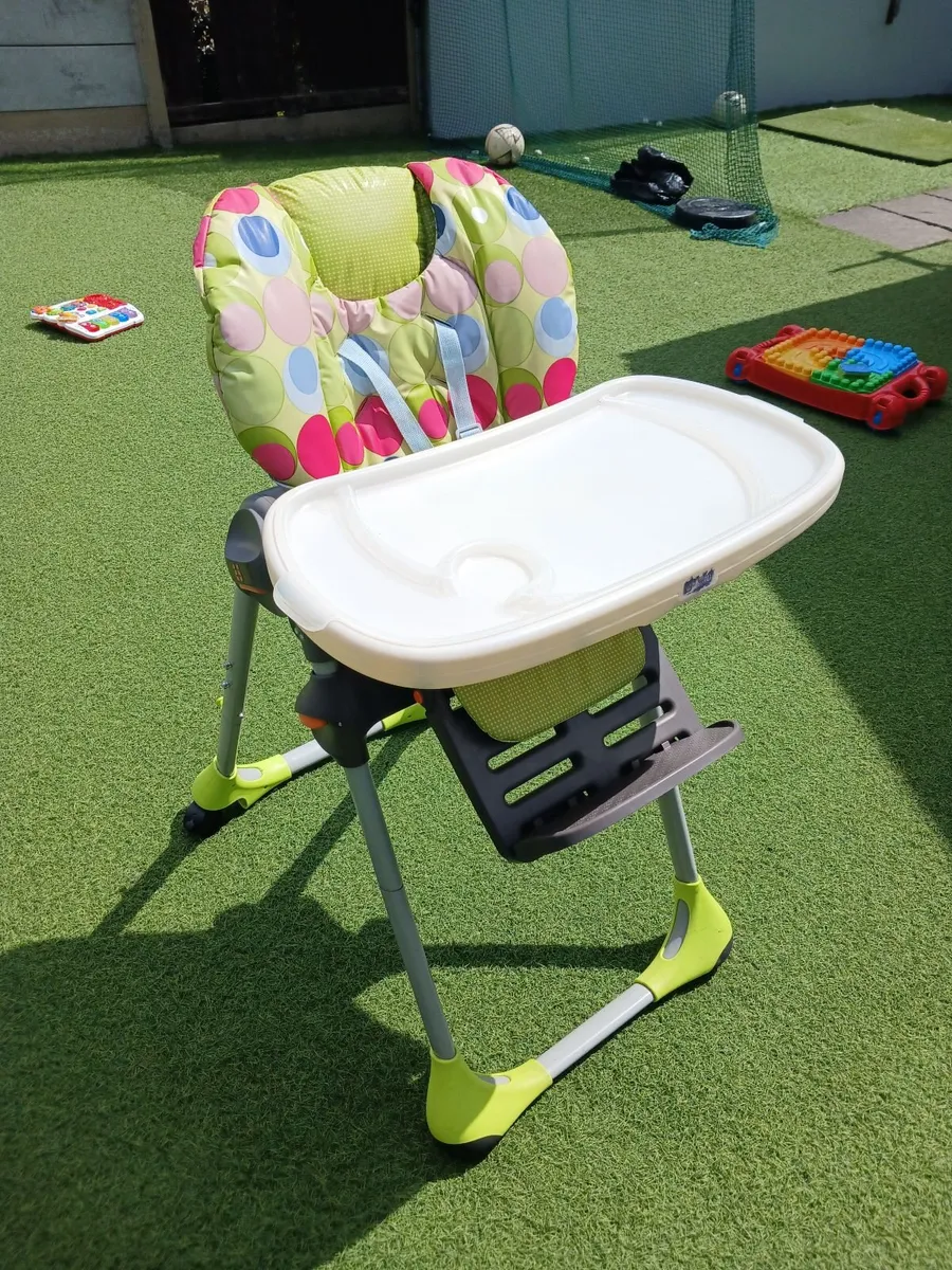 Chicco High chair and Travel cot - Image 1