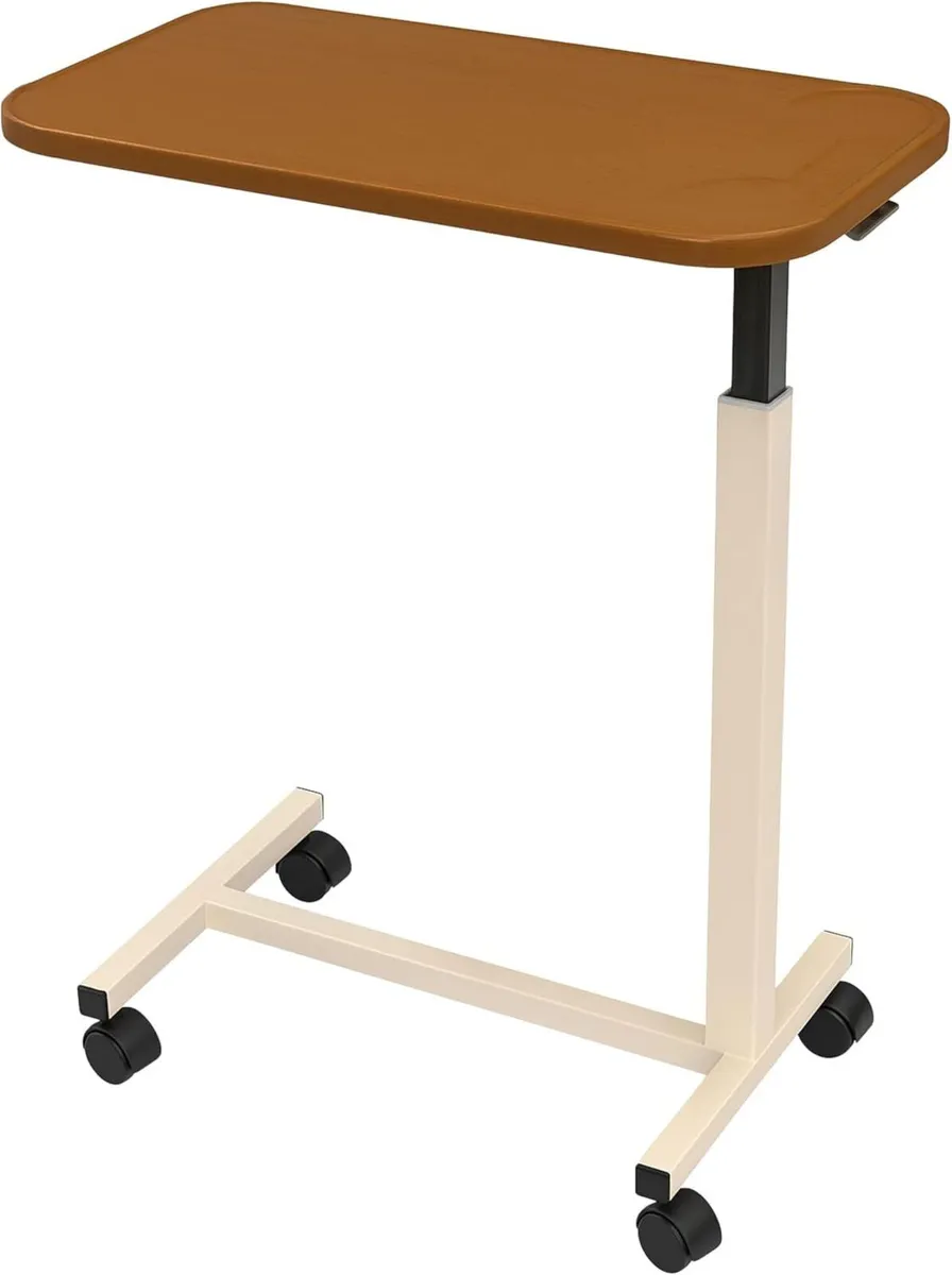 Overbed Table with Wheels Adjustable Over Bed - Image 1