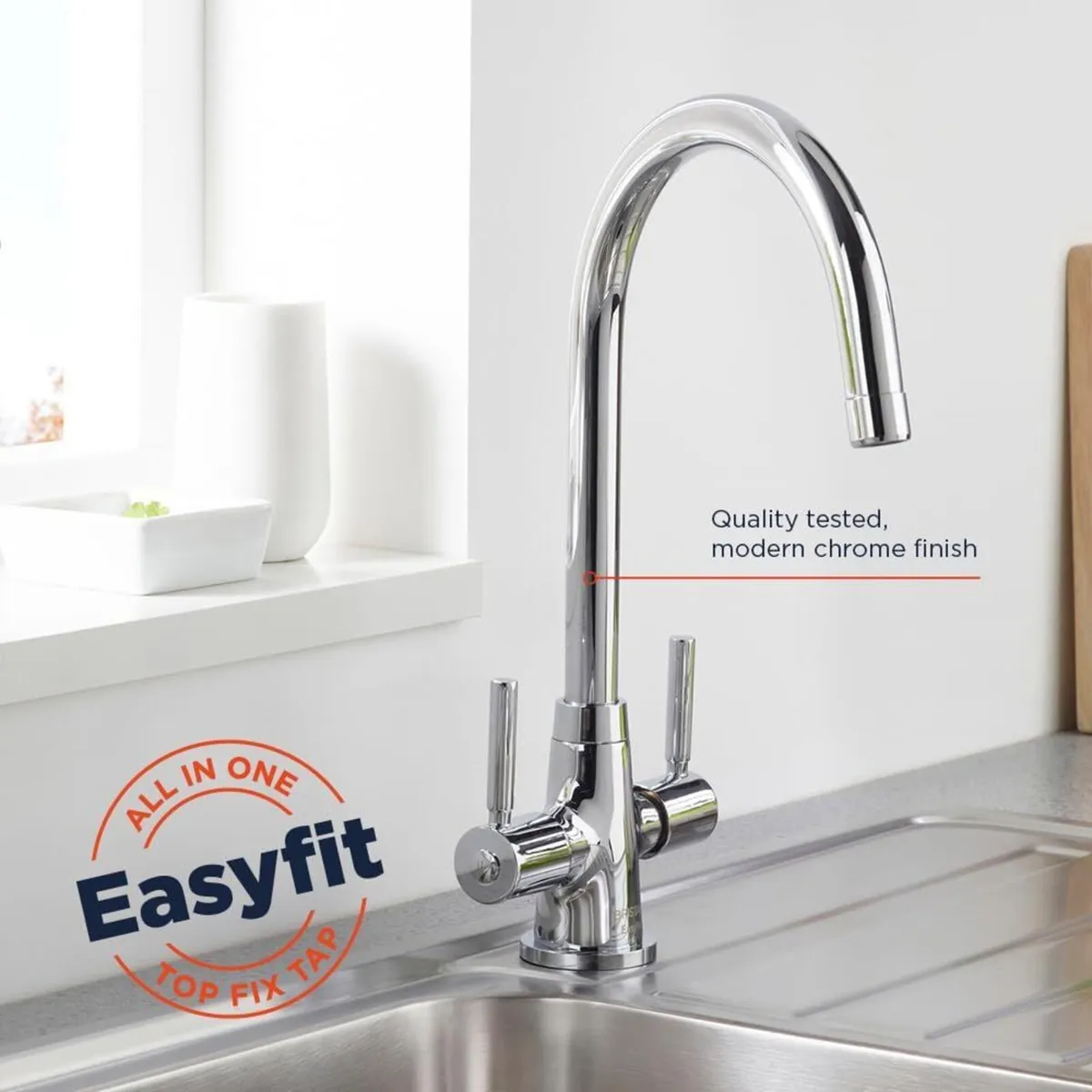 Kitchen Tap Chrome Mz Snk Ef C Modern - Image 3