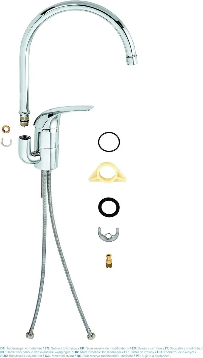 Euroeco New Single-Lever Sink Mixer 1 2" Chrome - Image 2