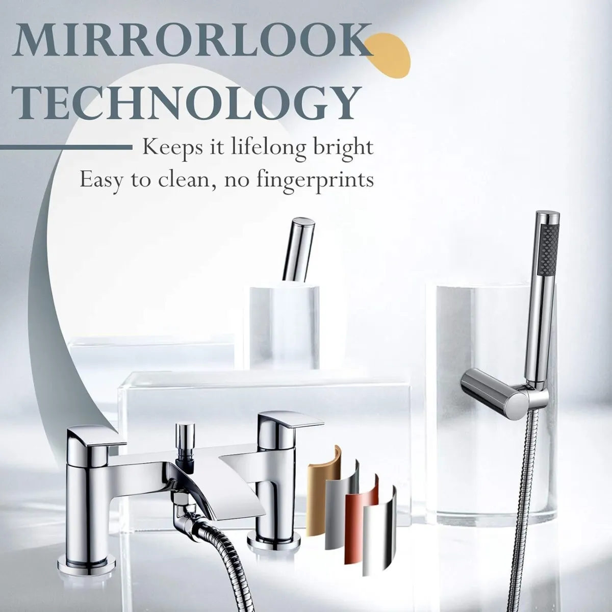 Mixer Taps Waterfall with Handheld Shower Head - Image 3
