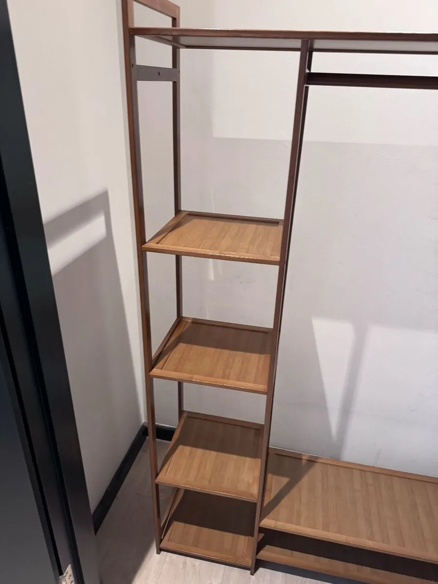 Open Wardrobe / Clothes Rail with Shelving Unit - Image 4