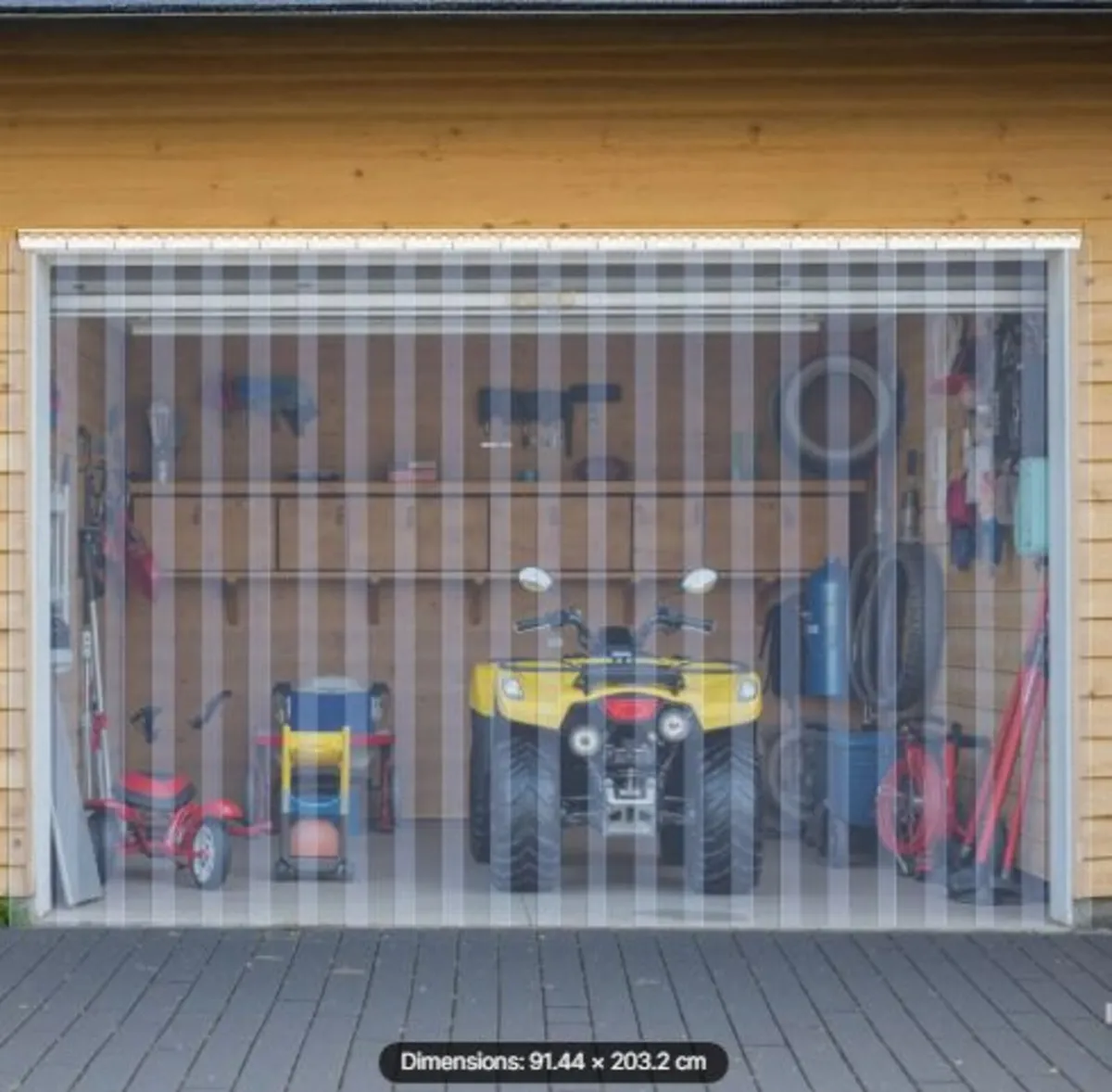 Clear PVC Strip Curtain, 2 m Height x 0.9 m Width - Image 2