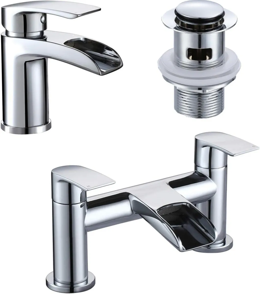 Basin Tap and Bath Waterfall Bathroom Sink Mixer - Image 1