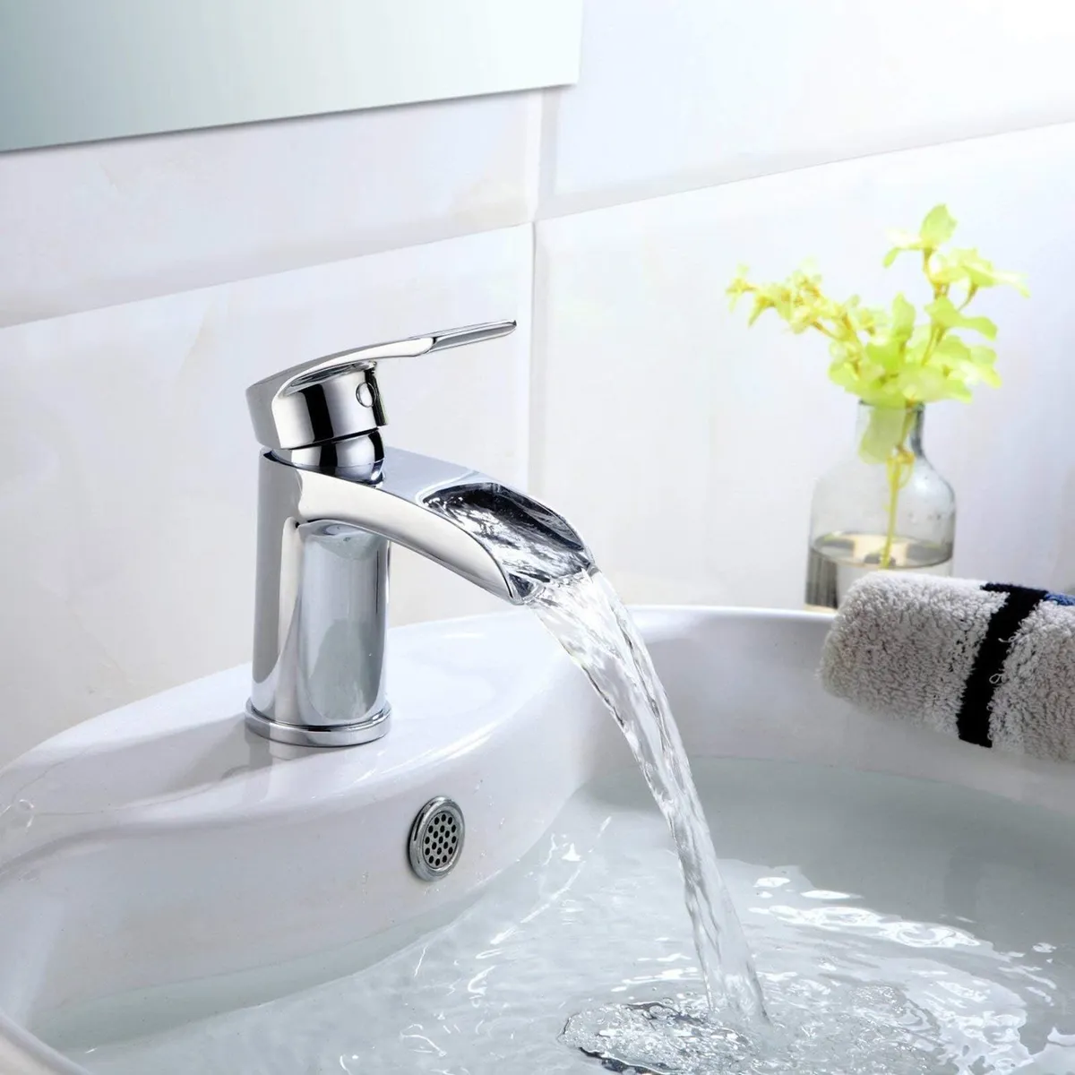 Basin Tap and Bath Waterfall Bathroom Sink Mixer - Image 3