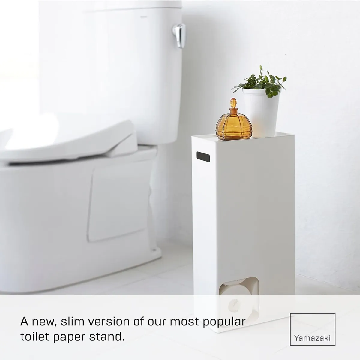 Tower Toilet Paper Stocker Steel Minimalist - Image 2