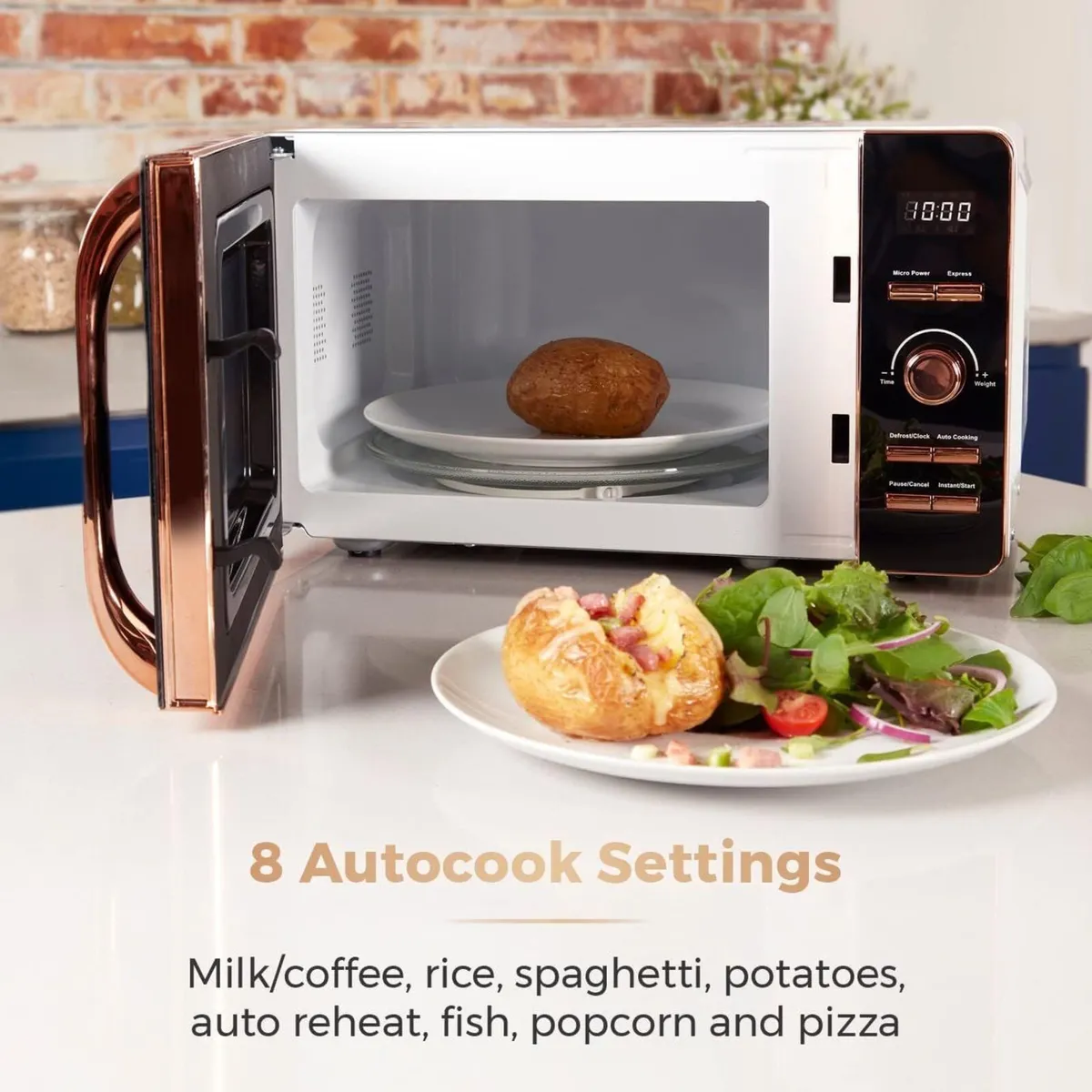 T24020 Manual Microwave with 30-Minute Timer and 6 - Image 3