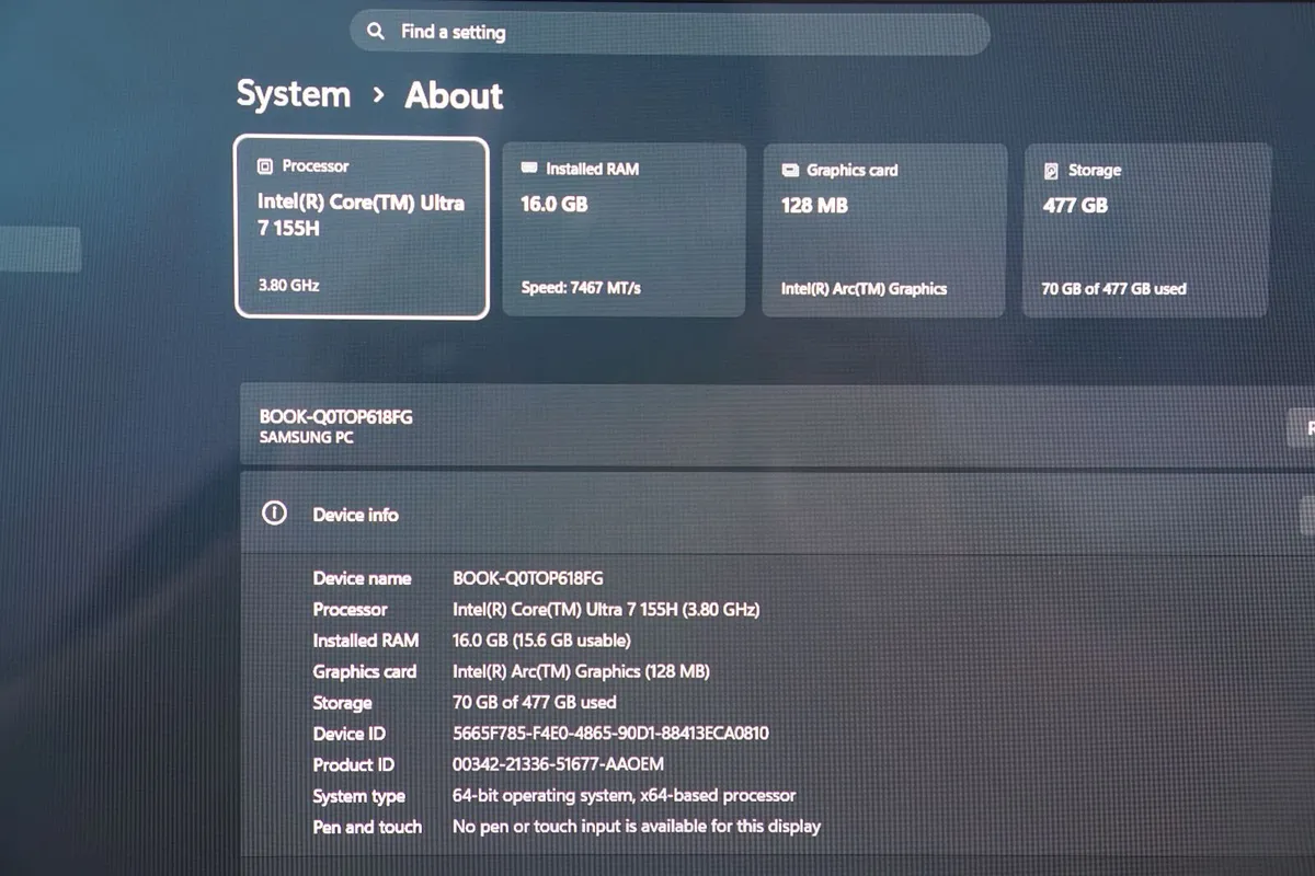 New Samsung Galaxy Book2 Pro SE OLED |Ultra 7 155H - Image 2