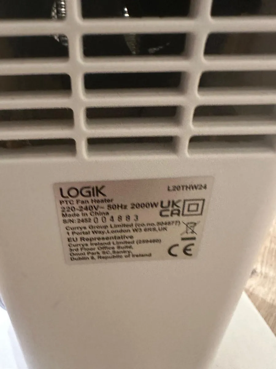 Logik L20THW24 tower heater excellent condition - Image 4