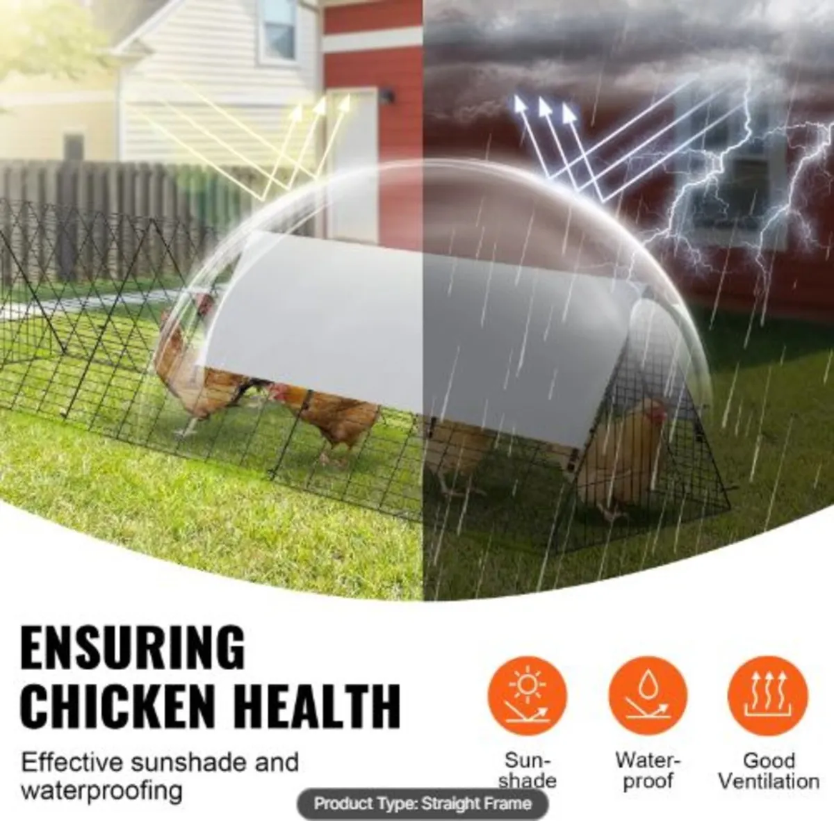 Chicken Tunnels, 118.1 x 28 x 24.2 inch (LxWxH) - Image 2