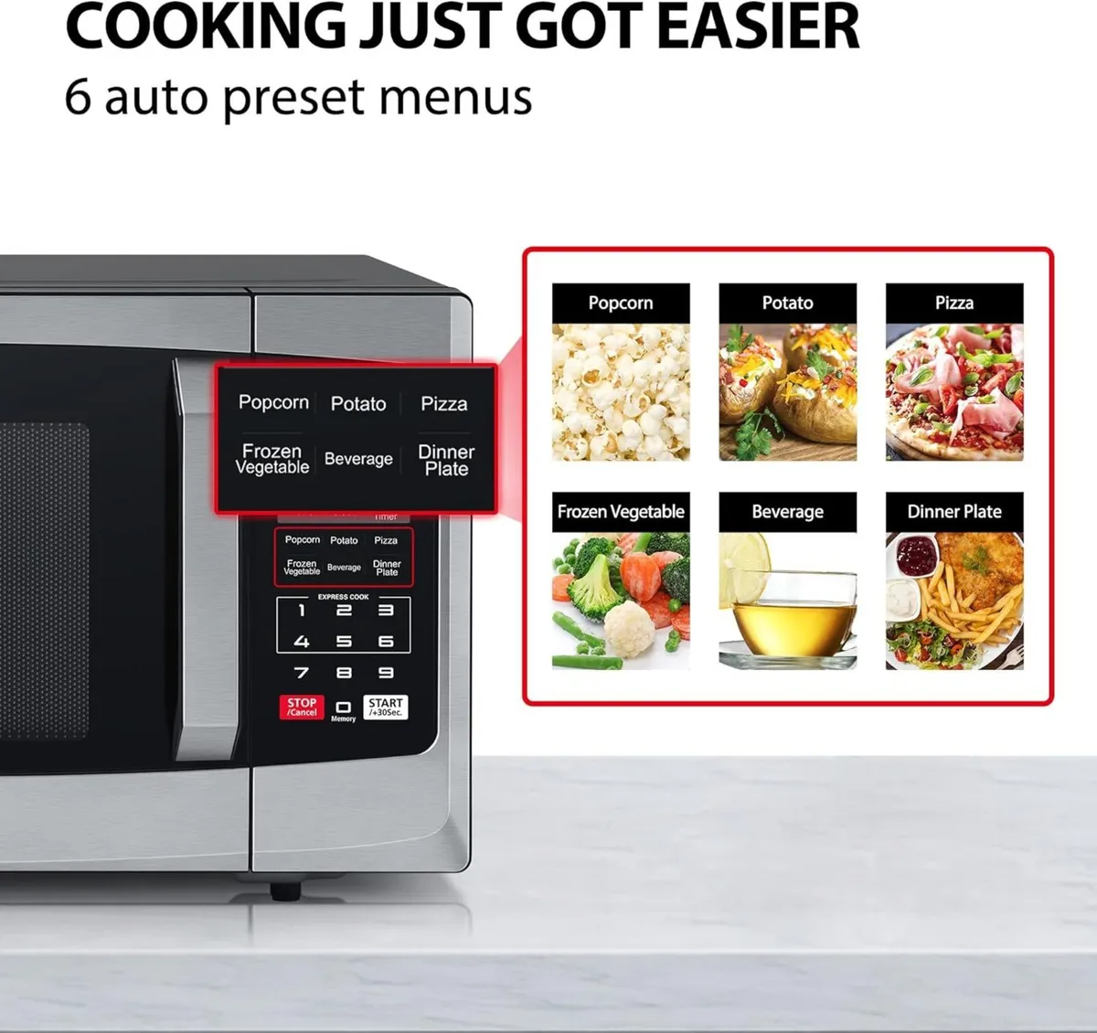 800W 23L Microwave Oven with Digital Display Auto - Image 2