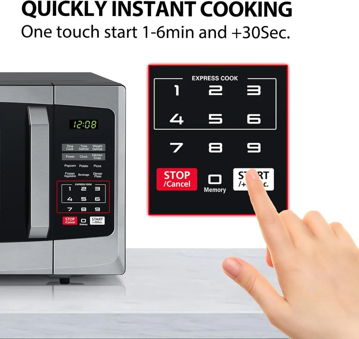 800W 23L Microwave Oven with Digital Display Auto - Image 3