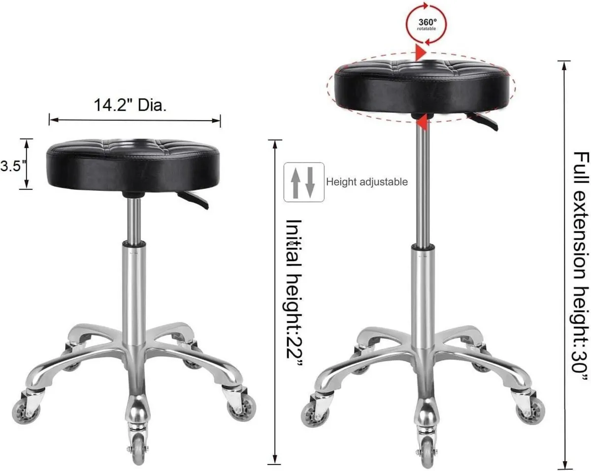 Swivel Stool Chair Height Adjustable 400 Lbs - Image 3