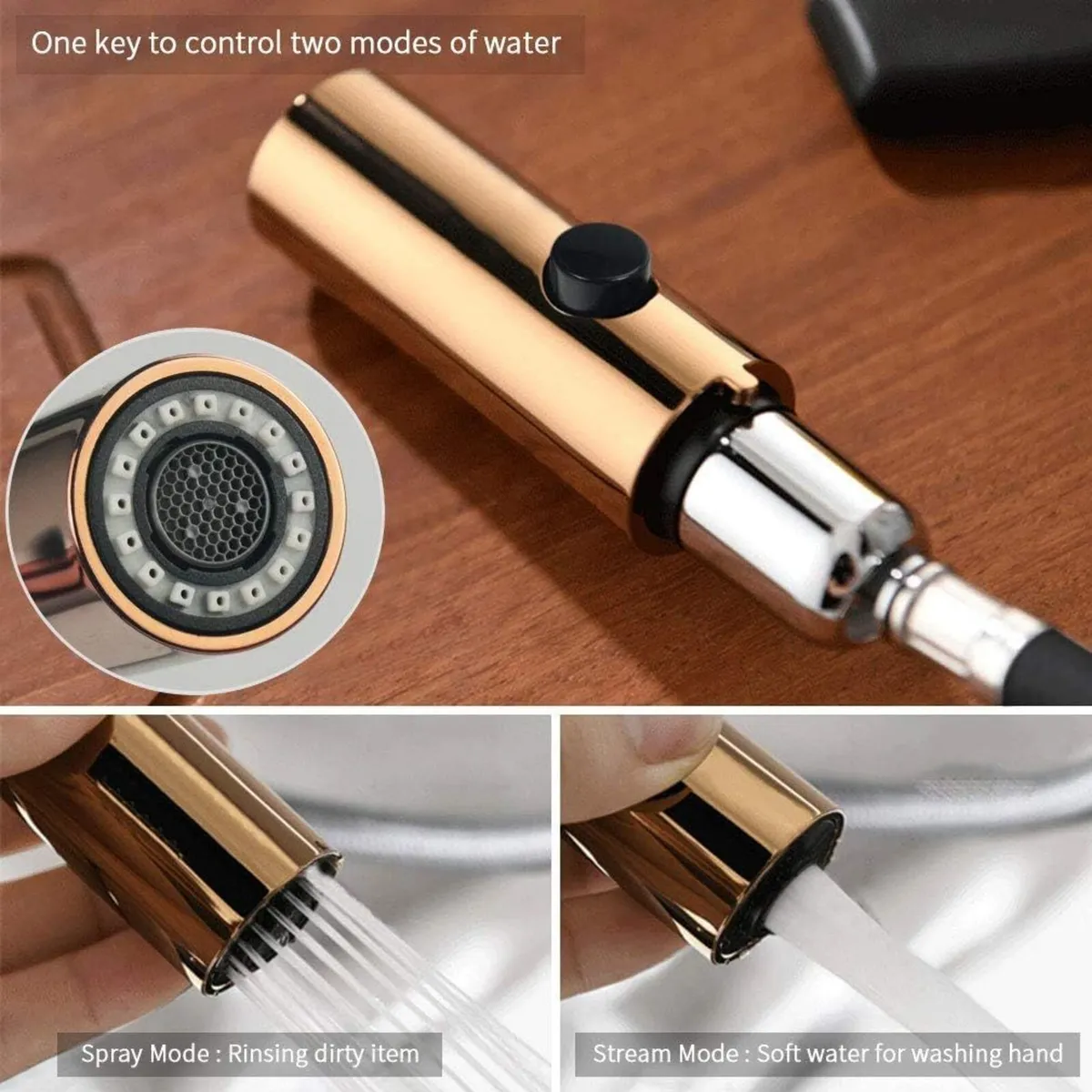 Kitchen Sink Tap with Pull Out Spray Rotation - Image 4