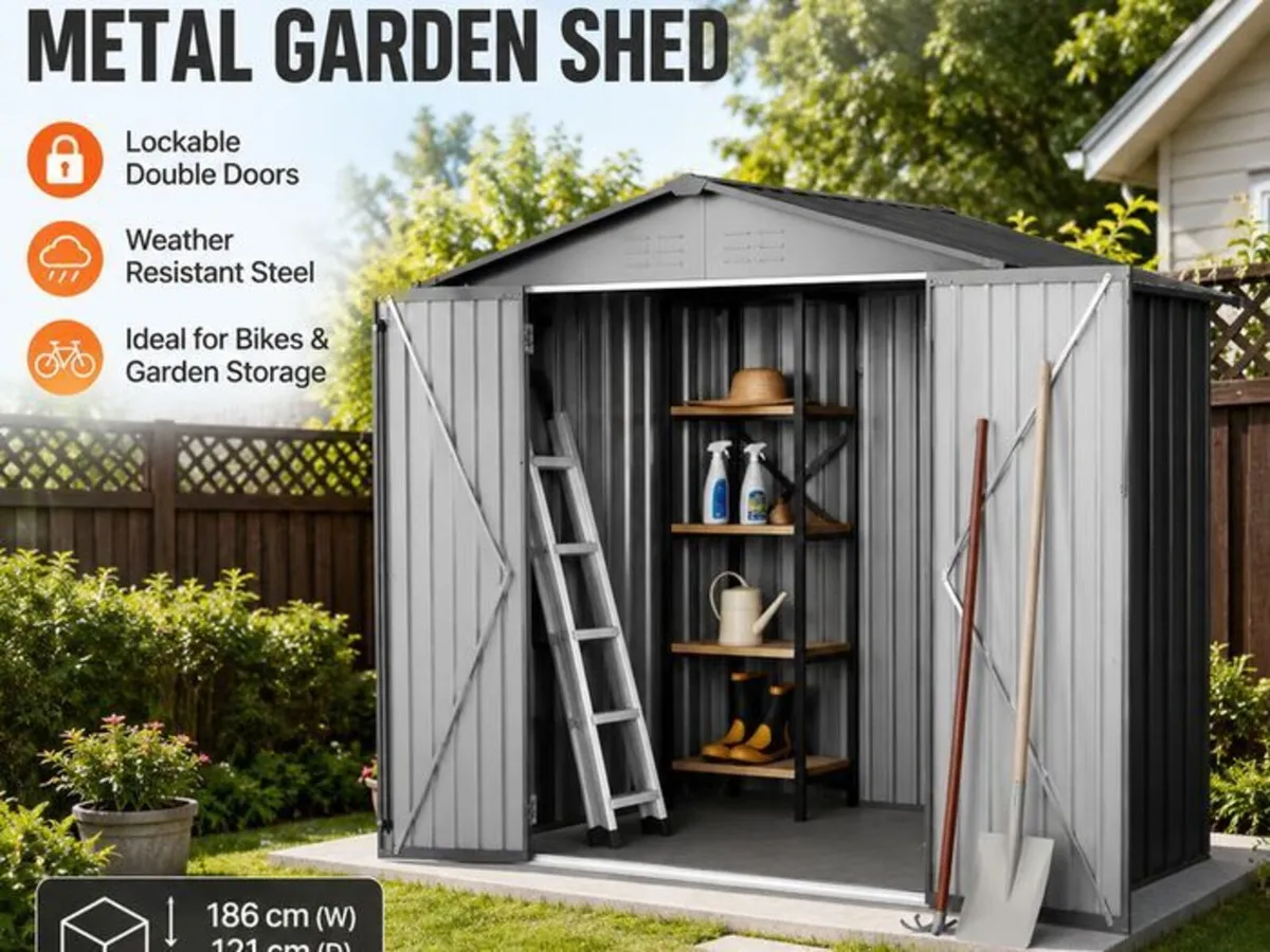 Metal Shed With Double Doors - Image 1